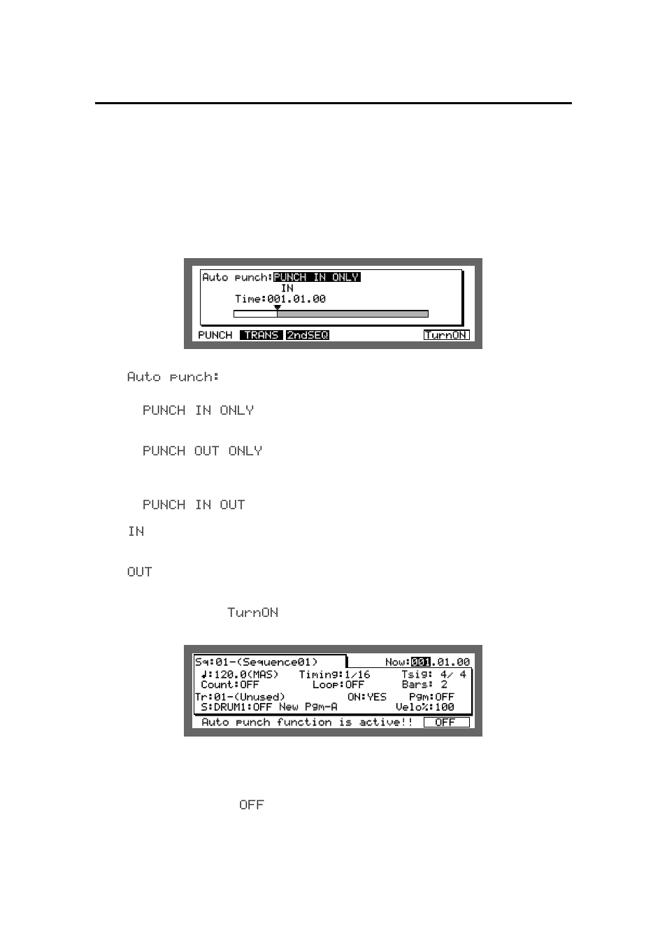Auto punch in / out | Akai MPC 2000xl User Manual | Page 71 / 208