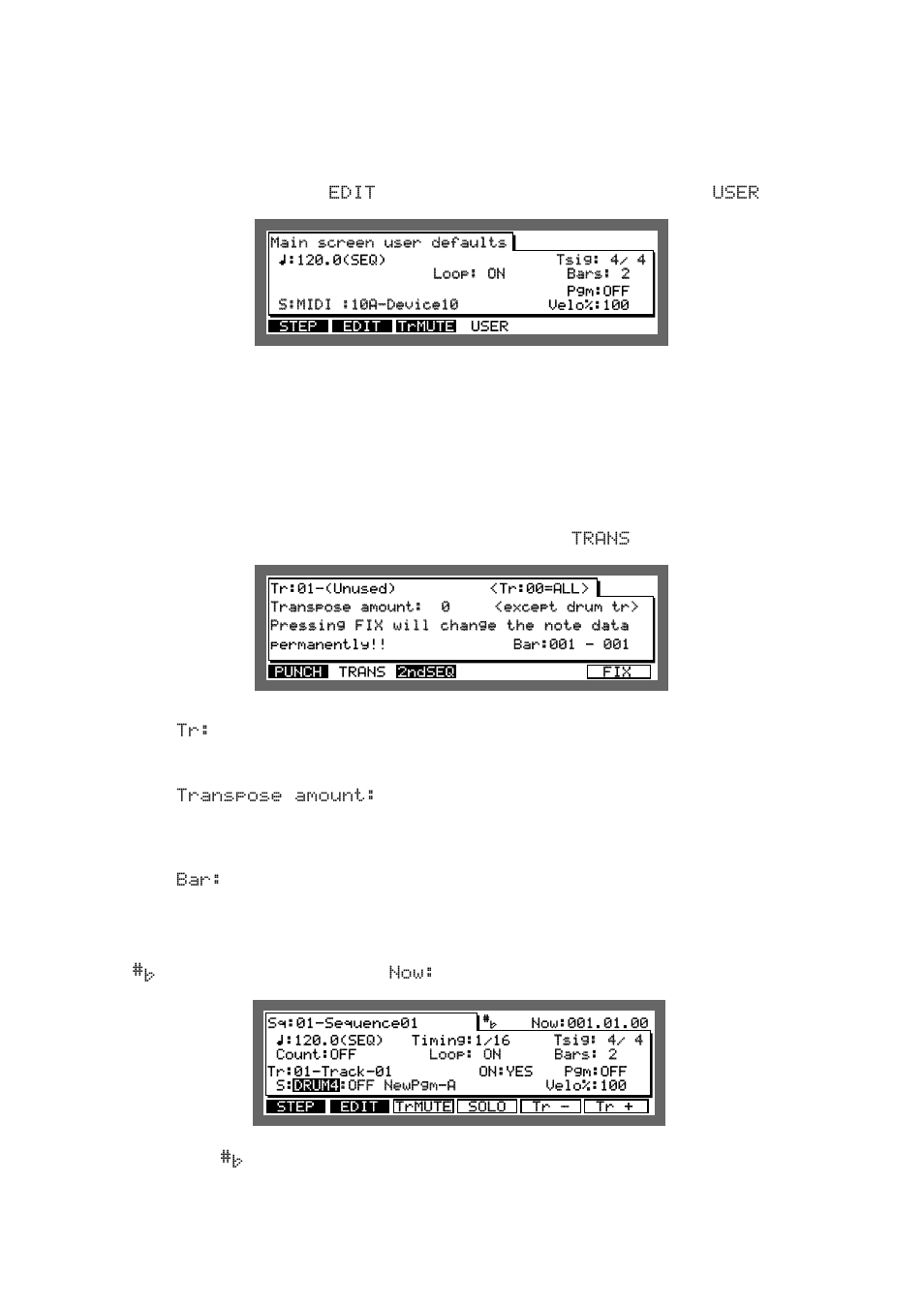 Sequence preferences, Transposing a track | Akai MPC 2000xl User Manual | Page 85 / 208