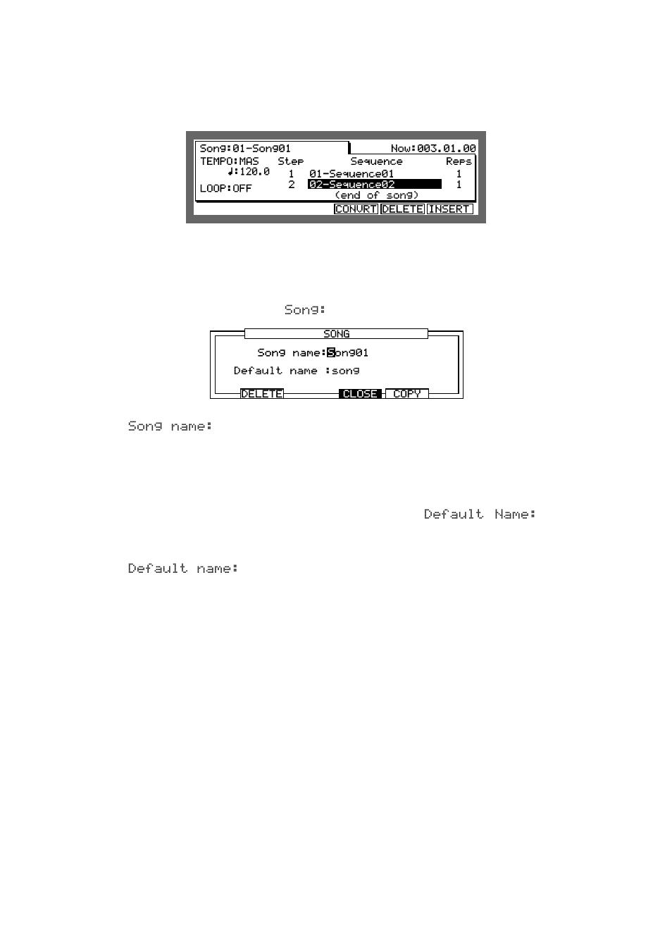 Renaming a song | Akai MPC 2000xl User Manual | Page 90 / 208