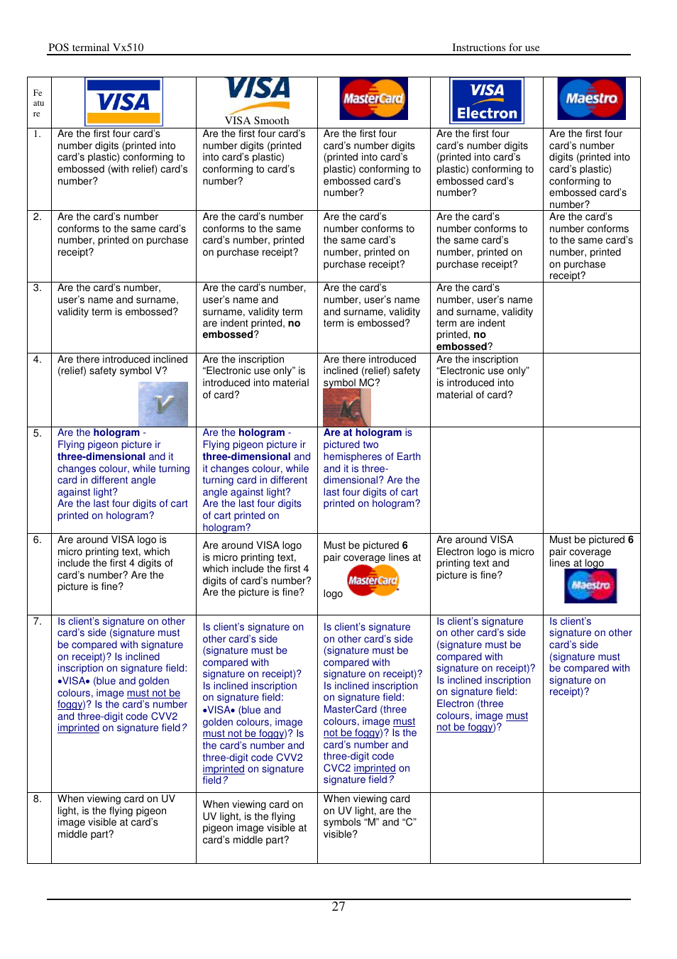 VeriFone Vx510 User Manual | Page 27 / 28