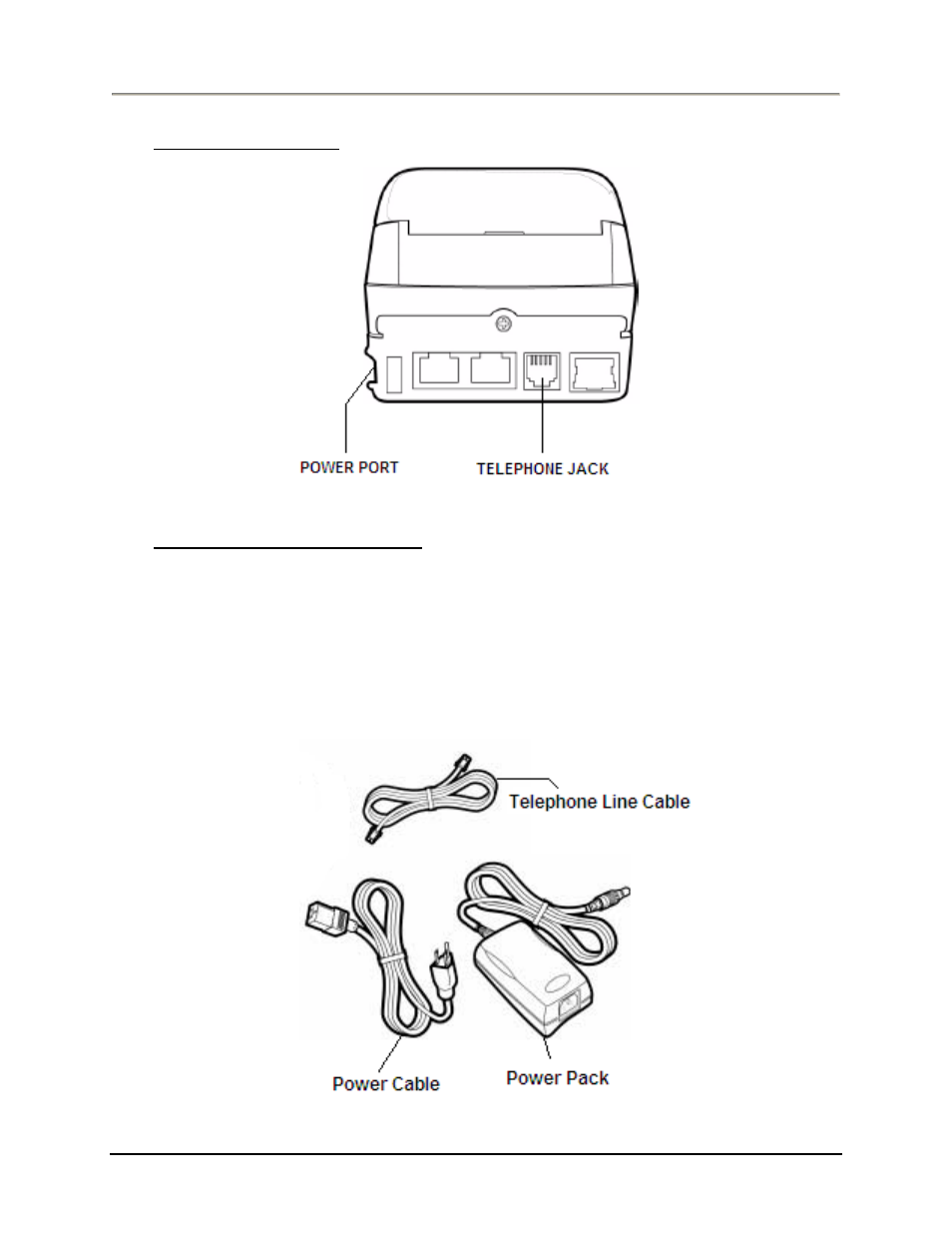 Vx570 terminal – back, Terminal power pack and cables | VeriFone Vx570 User Manual | Page 6 / 32