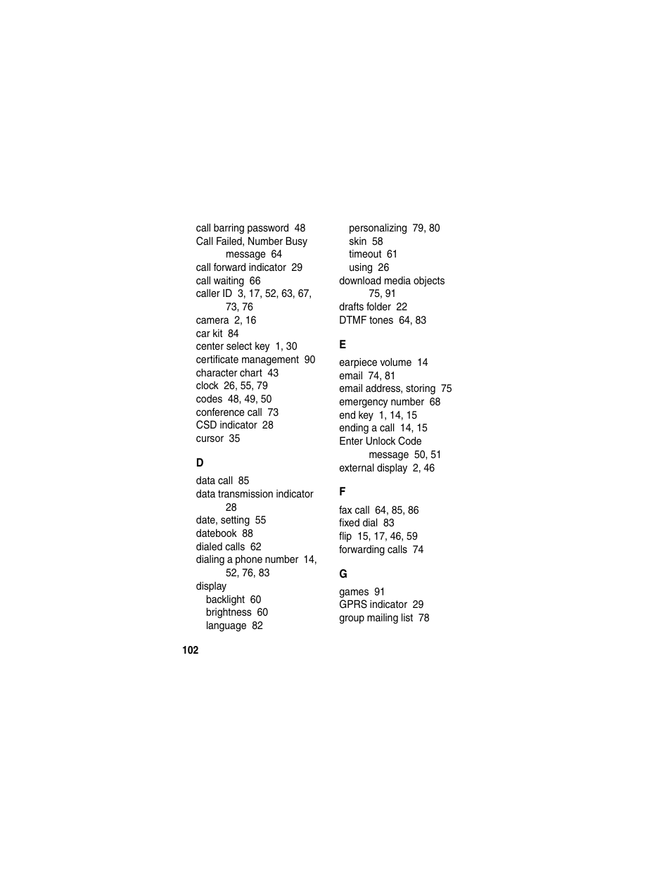 Motorola RAZR V3 User Manual | Page 104 / 110