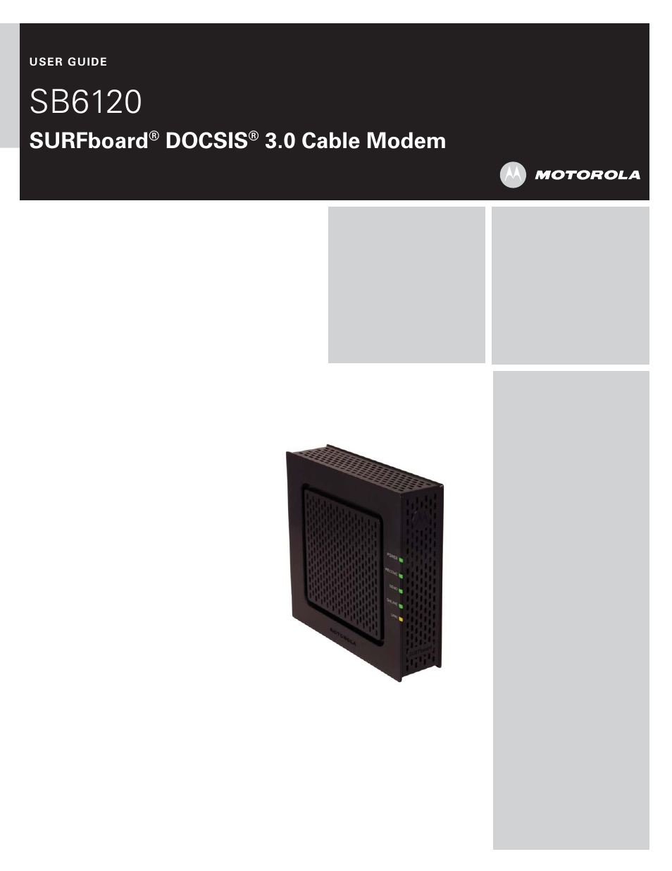 Motorola sb6120 User Manual | 40 pages