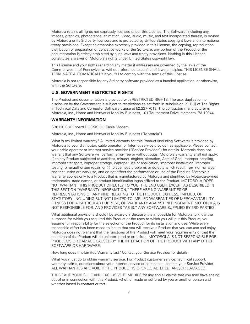 Motorola sb6120 User Manual | Page 6 / 40