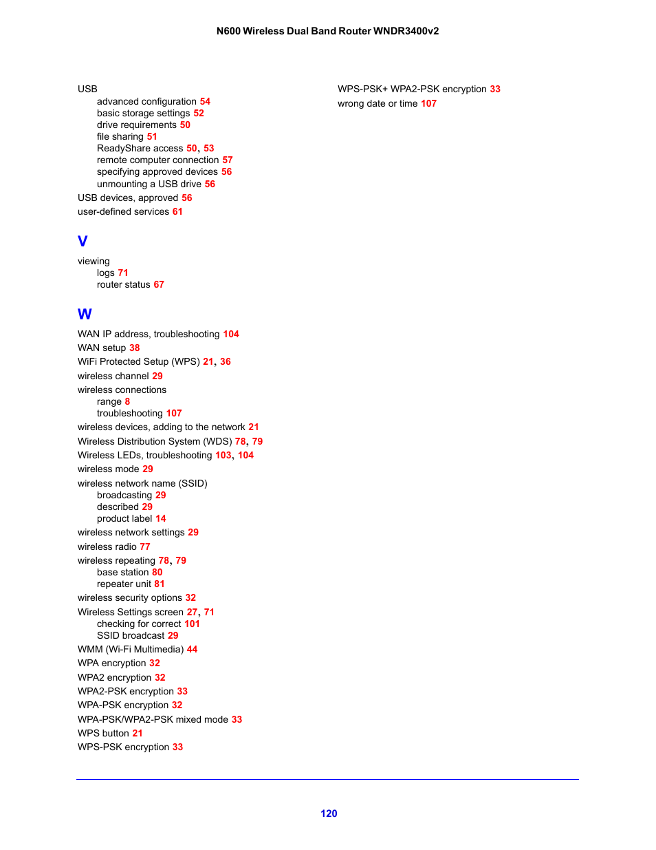 NETGEAR N600 Wireless Dual Band Router WNDR3400v2 User Manual | Page 120 / 120