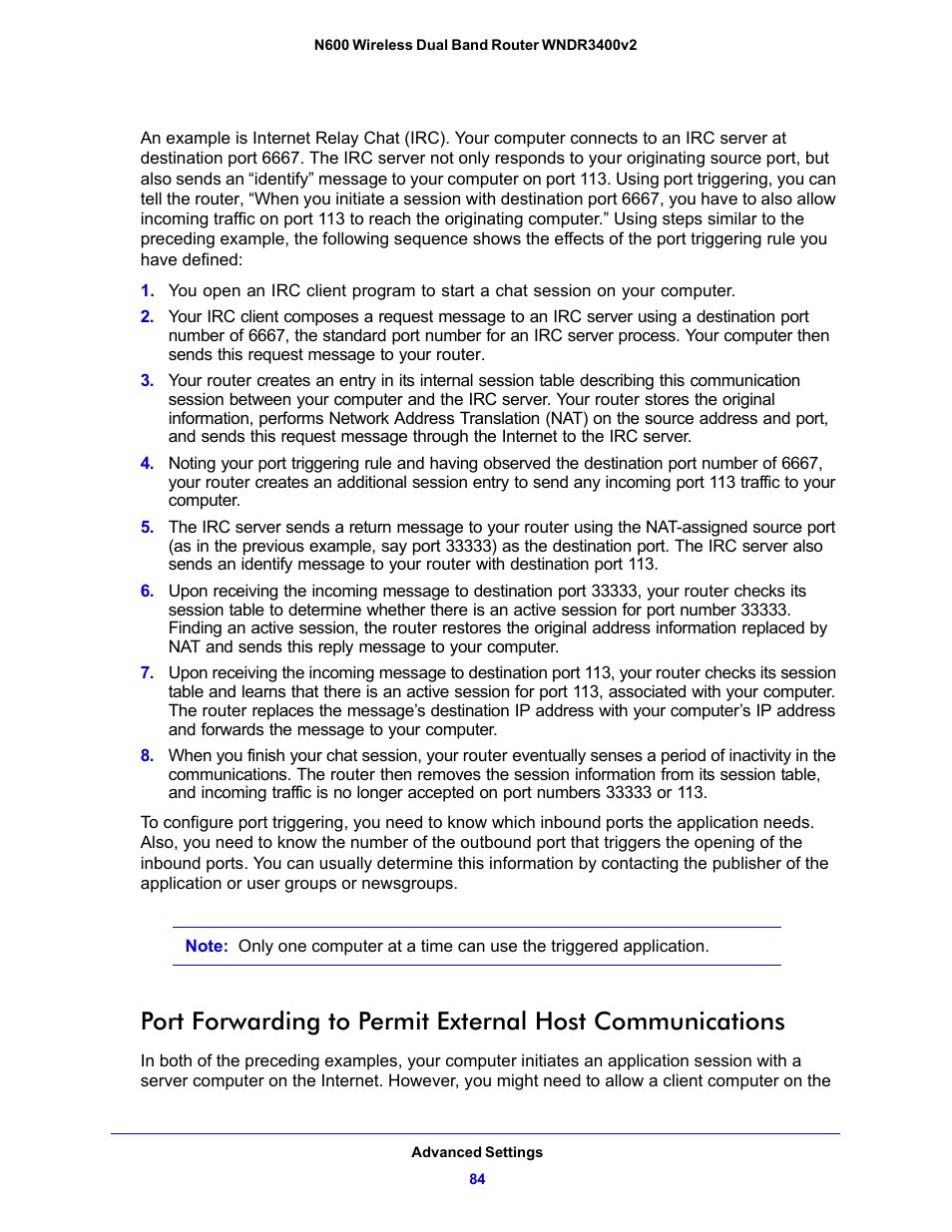 NETGEAR N600 Wireless Dual Band Router WNDR3400v2 User Manual | Page 84 / 120