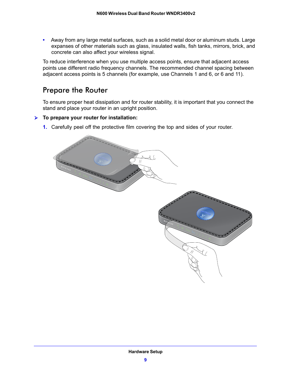 Prepare the router | NETGEAR N600 Wireless Dual Band Router WNDR3400v2 User Manual | Page 9 / 120