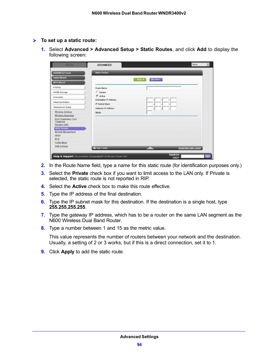 NETGEAR N600 Wireless Dual Band Router WNDR3400v2 User Manual | Page 94 / 120