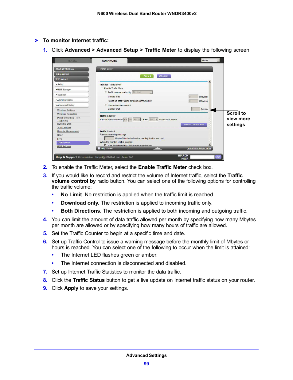 NETGEAR N600 Wireless Dual Band Router WNDR3400v2 User Manual | Page 99 / 120