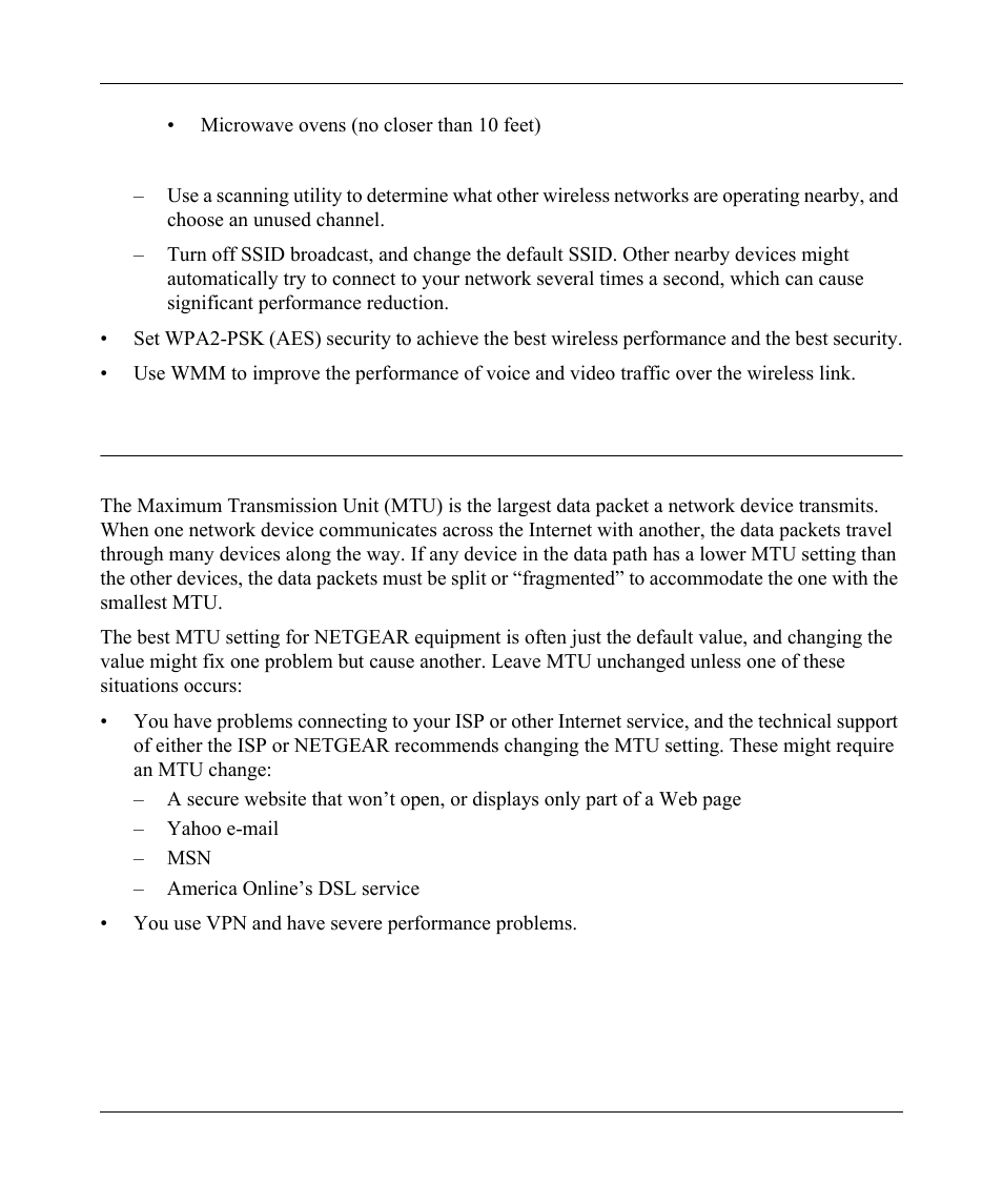 Changing the mtu size, Changing the mtu size -6, Changing | NETGEAR wndr3700 User Manual | Page 104 / 149