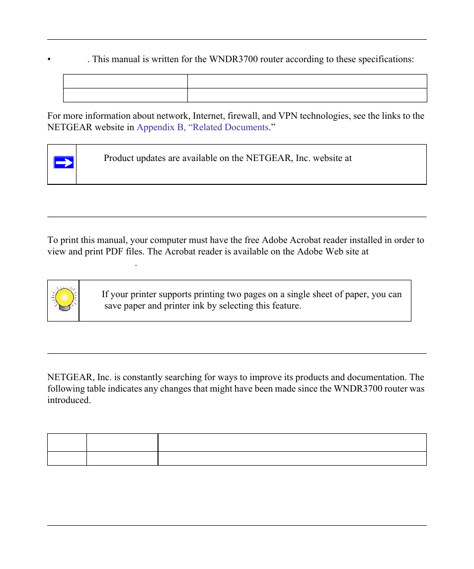 How to print this manual, Revision history | NETGEAR wndr3700 User Manual | Page 13 / 149
