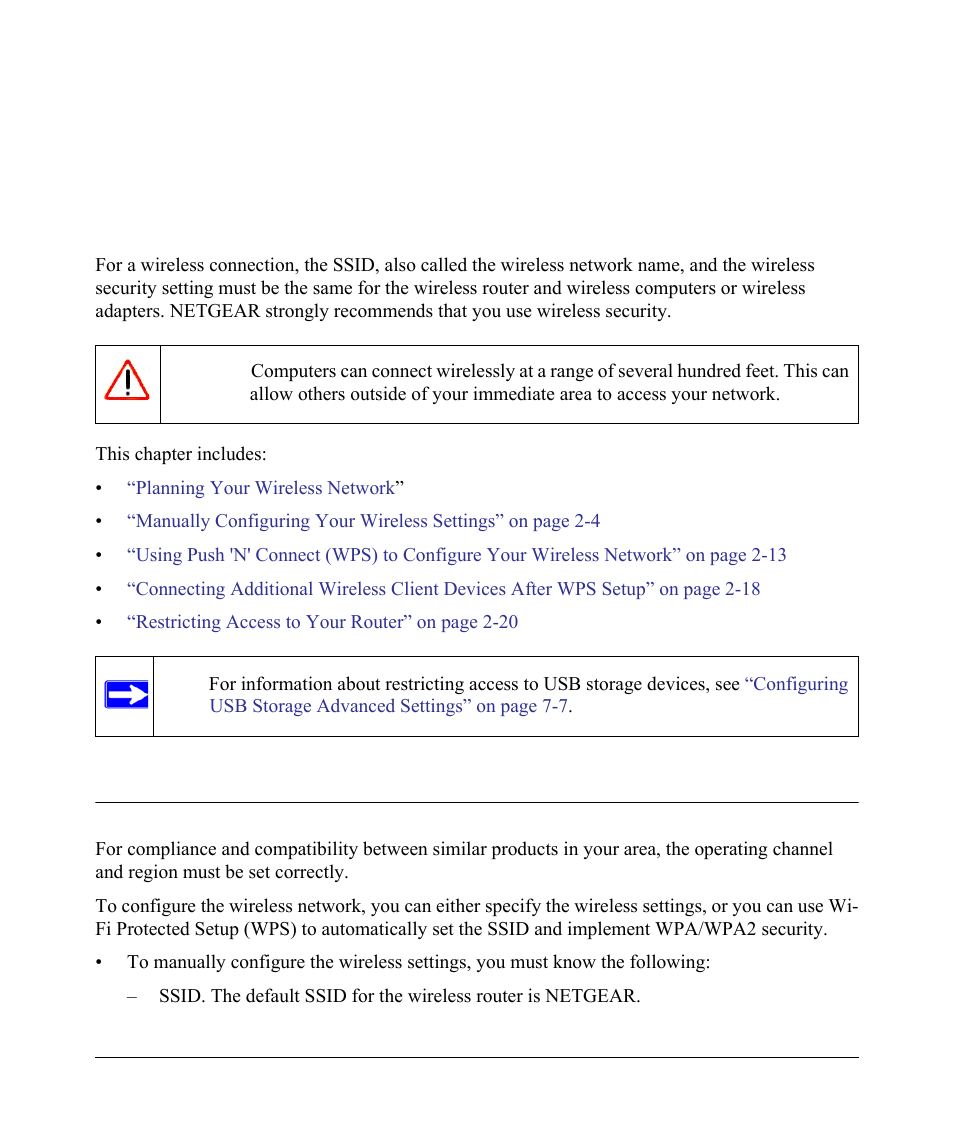 Chapter 2 safeguarding your network, Planning your wireless network, Planning your wireless network -1 | NETGEAR wndr3700 User Manual | Page 23 / 149