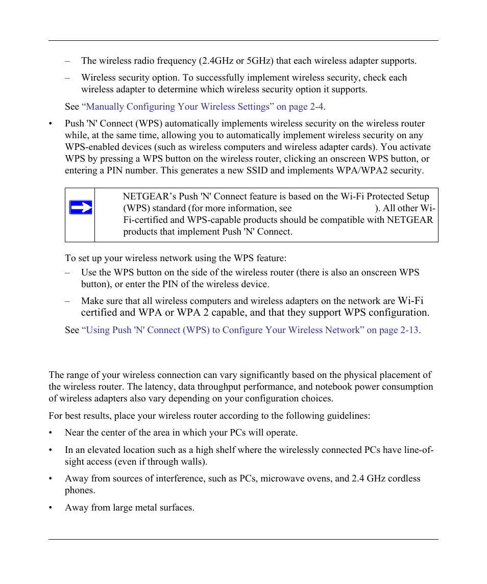 Wireless placement and range guidelines, Wireless placement and range guidelines -2 | NETGEAR wndr3700 User Manual | Page 24 / 149