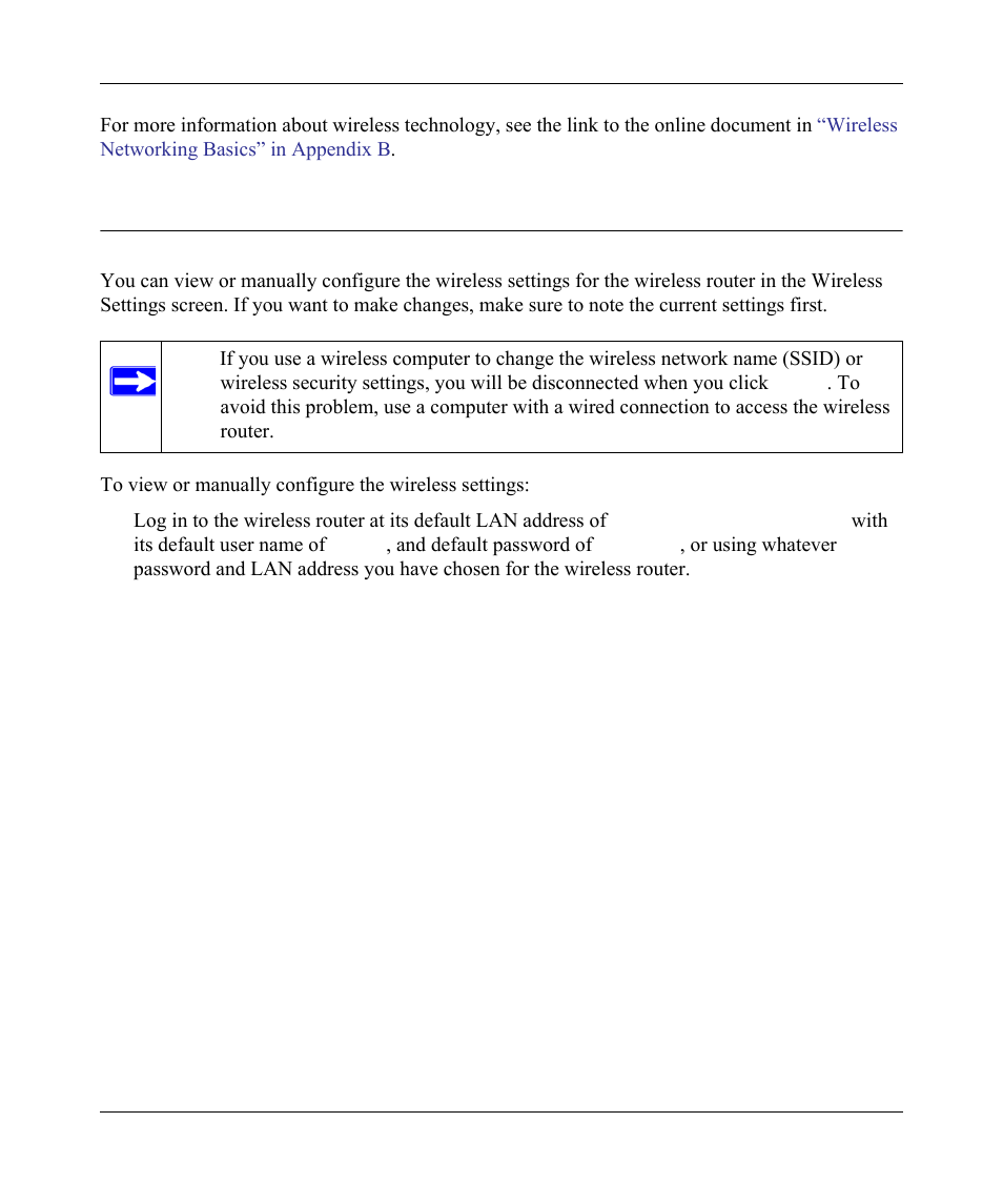 Manually configuring your wireless settings, Manually configuring your wireless settings -4 | NETGEAR wndr3700 User Manual | Page 26 / 149