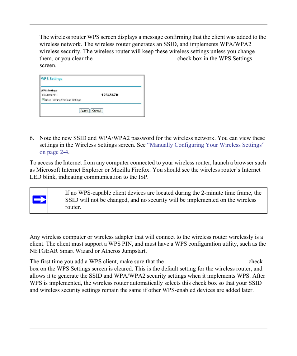Using pin entry to add a wps client, Using pin entry to add a wps client -15, For information about using the pin method, see | Using pin entry to add a | NETGEAR wndr3700 User Manual | Page 37 / 149