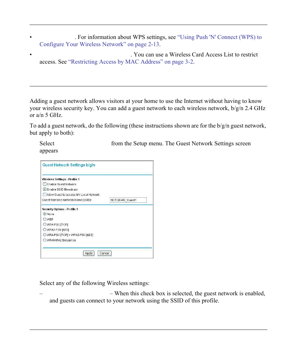 Adding guest networks, Adding guest networks -21 | NETGEAR wndr3700 User Manual | Page 43 / 149