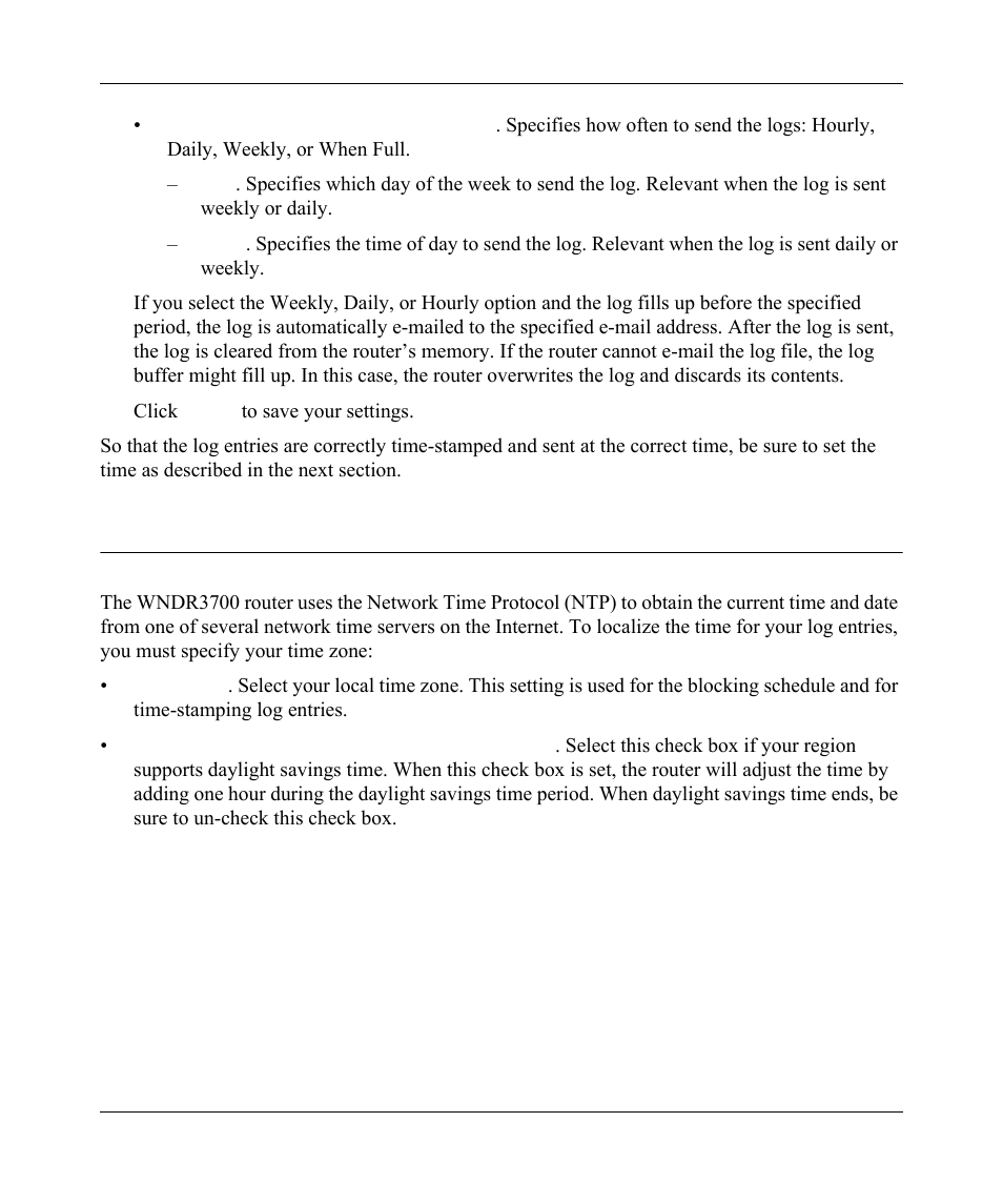 Setting the time, Setting the time -11 | NETGEAR wndr3700 User Manual | Page 56 / 149