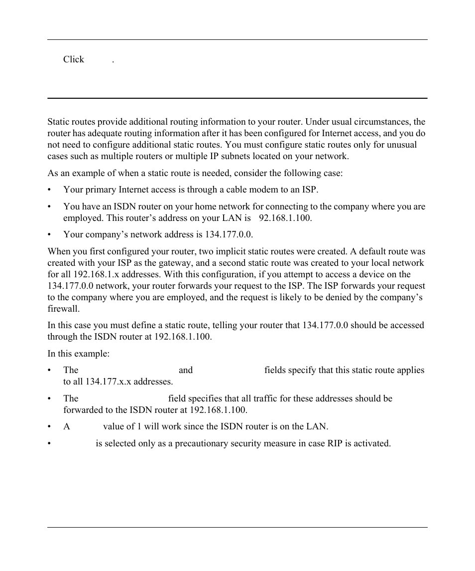 Configuring static routes, Configuring static routes -9, Configuring static | Routes | NETGEAR wndr3700 User Manual | Page 81 / 149