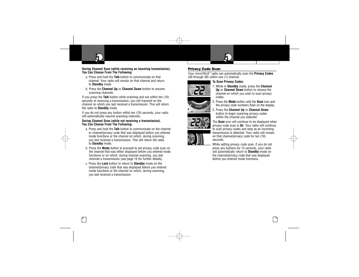 Mode functions | Cobra Electronics PR3100DX User Manual | Page 10 / 16