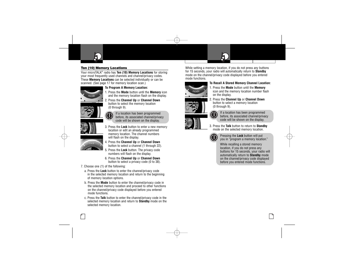 Mode functions | Cobra Electronics PR3100DX User Manual | Page 8 / 16