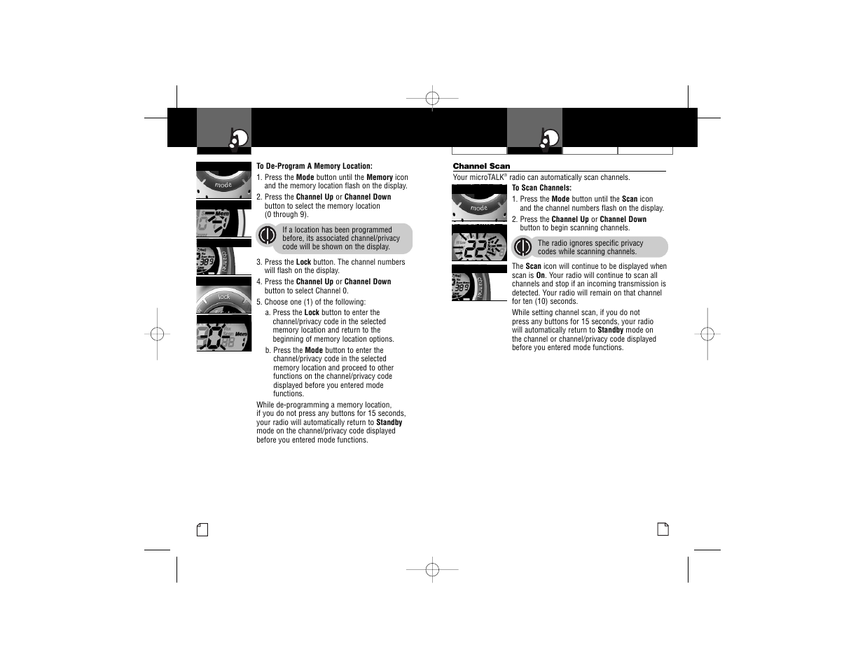 Mode functions | Cobra Electronics PR3100DX User Manual | Page 9 / 16