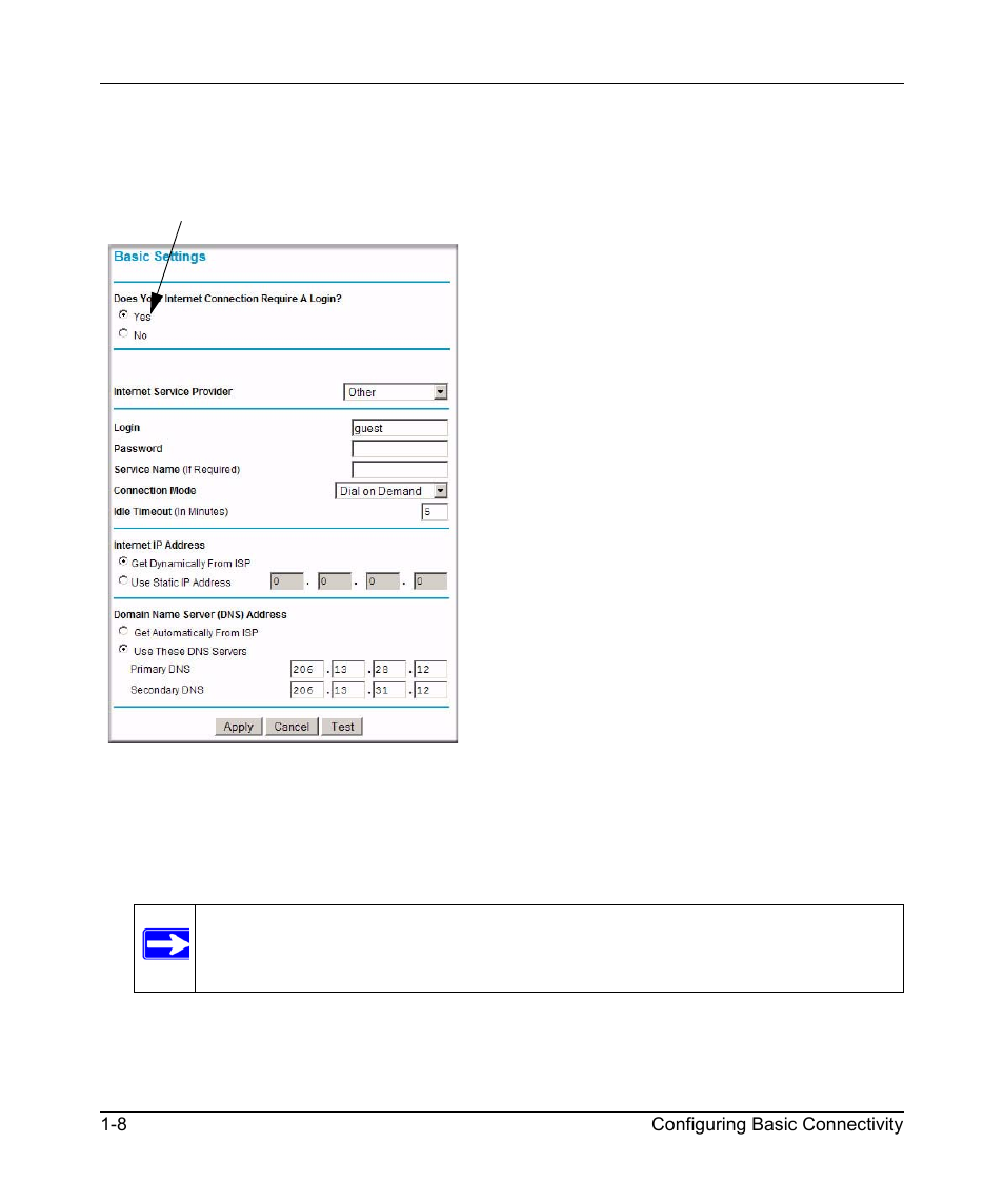 Your internet connection does require a login, Your internet connection does require a login -8 | NETGEAR N150 Wireless Router WNR1000 User Manual | Page 22 / 122