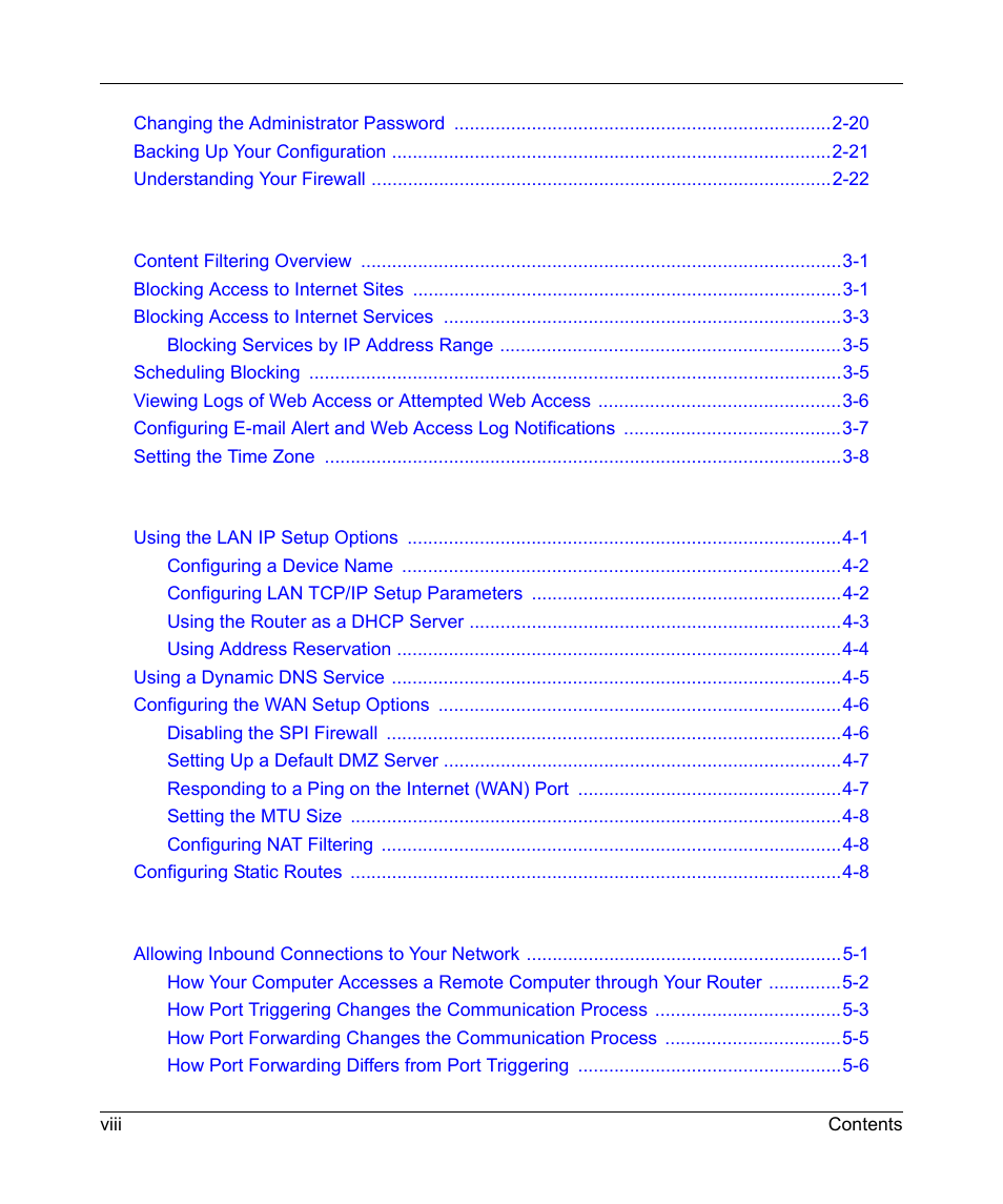 NETGEAR N150 Wireless Router WNR1000 User Manual | Page 8 / 122