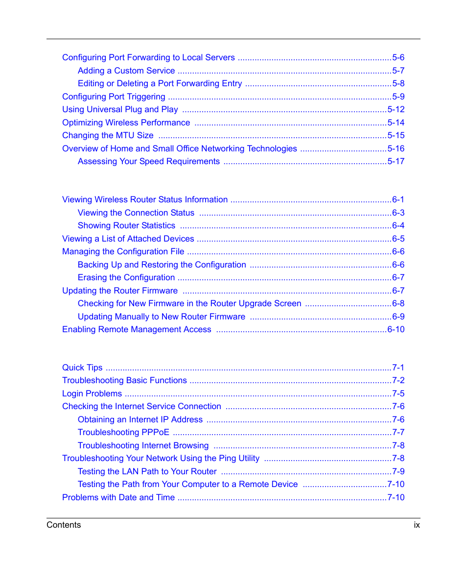 NETGEAR N150 Wireless Router WNR1000 User Manual | Page 9 / 122