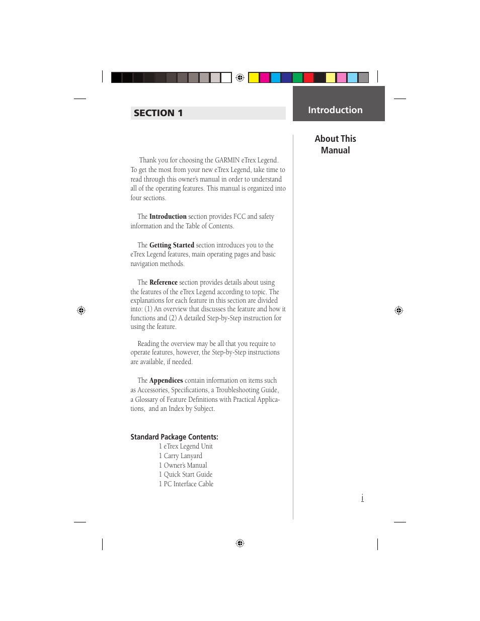 Garmin eTrex Legend User Manual | Page 3 / 68