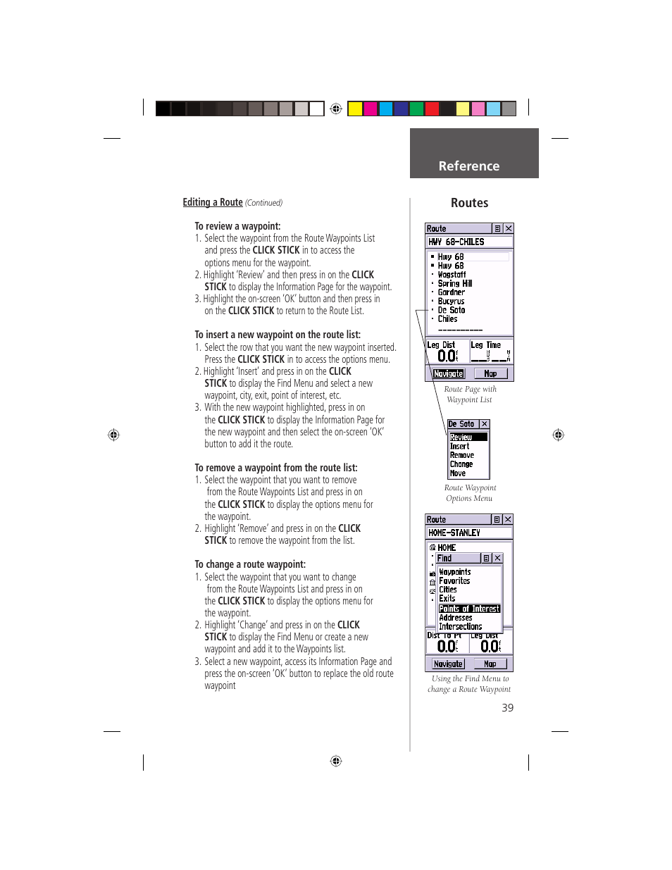 Reference routes | Garmin eTrex Legend User Manual | Page 45 / 68