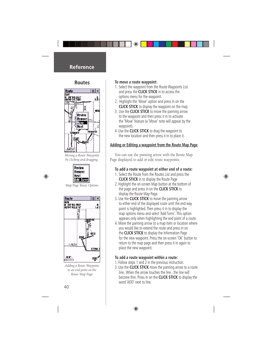 Reference routes | Garmin eTrex Legend User Manual | Page 46 / 68