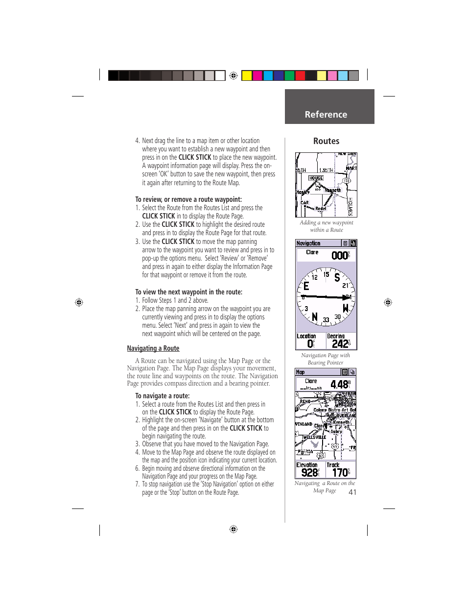Reference routes | Garmin eTrex Legend User Manual | Page 47 / 68