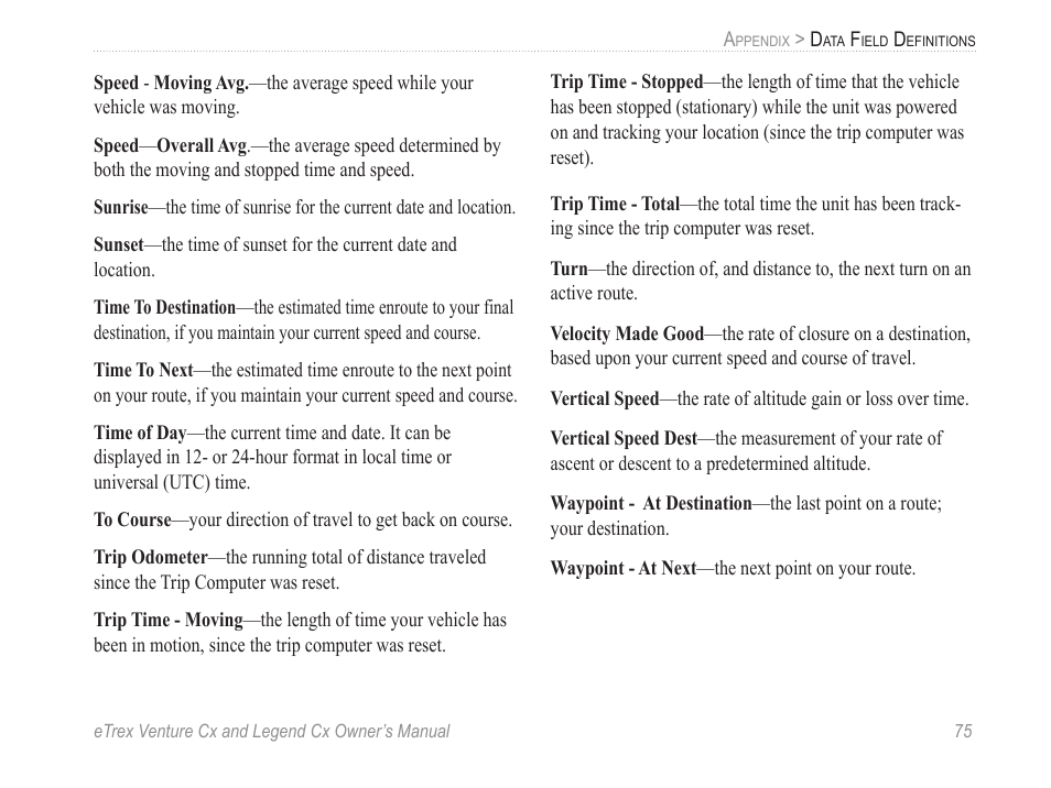 Garmin eTrex Legend Cx User Manual | Page 85 / 96