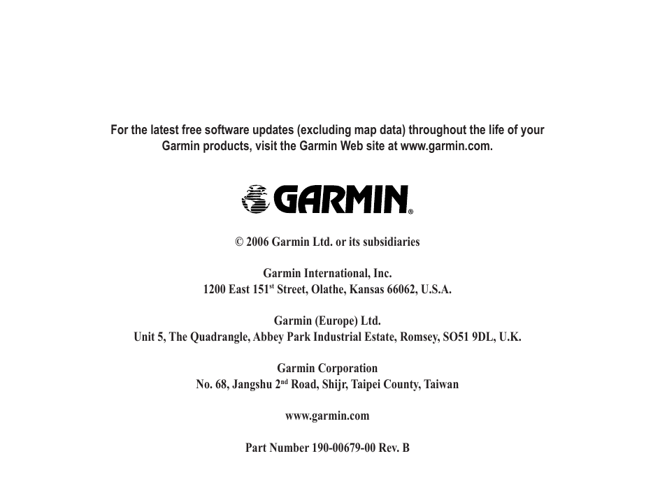 Garmin eTrex Legend Cx User Manual | Page 96 / 96