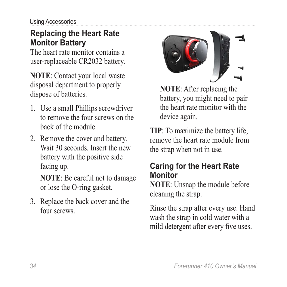 Garmin Forerunner 410 User Manual | Page 40 / 52