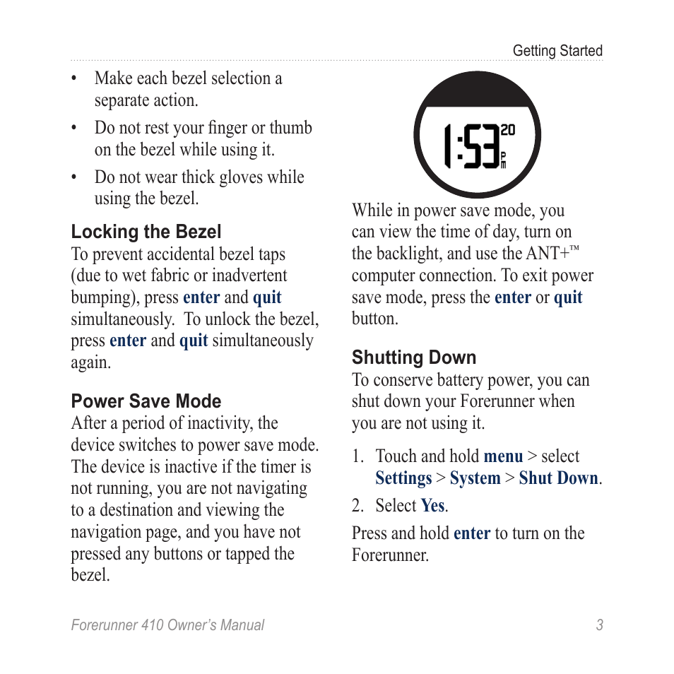 Garmin Forerunner 410 User Manual | Page 9 / 52