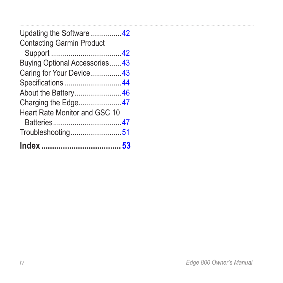 Garmin Edge 800 User Manual | Page 4 / 60