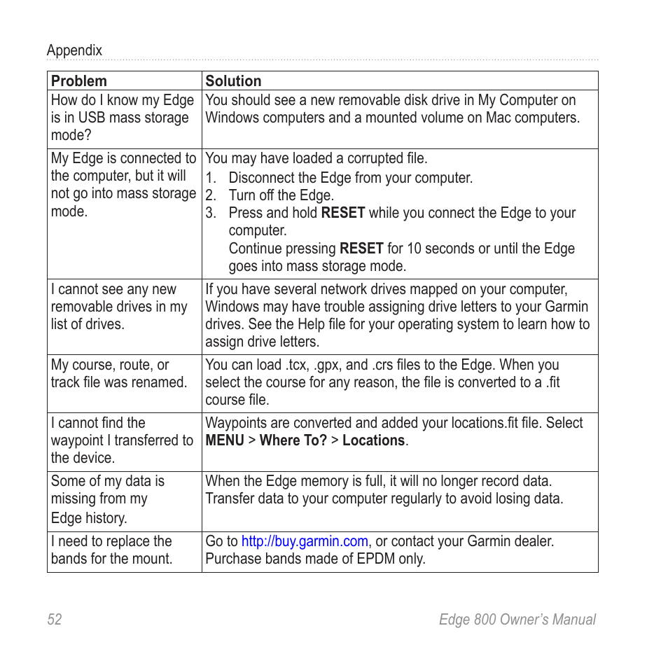 Garmin Edge 800 User Manual | Page 56 / 60