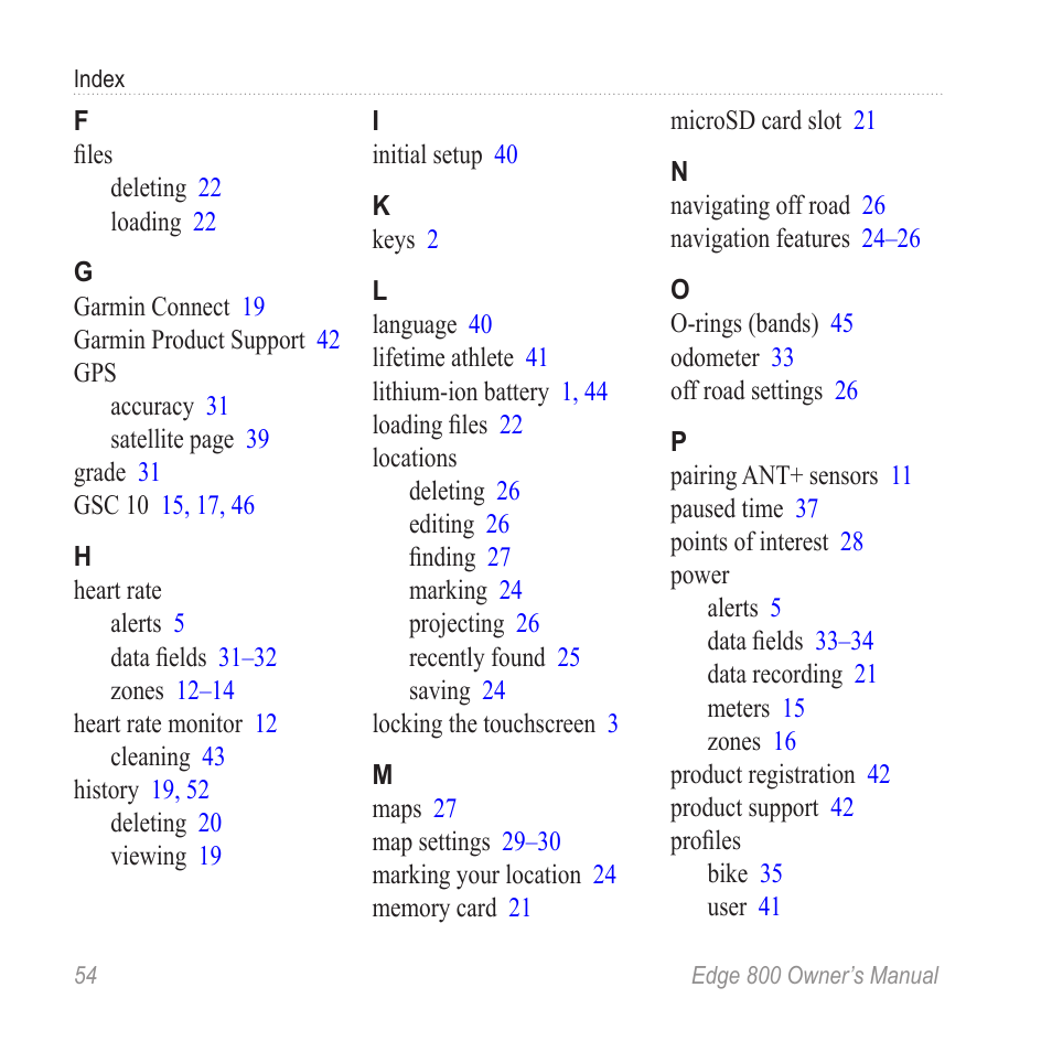 Garmin Edge 800 User Manual | Page 58 / 60