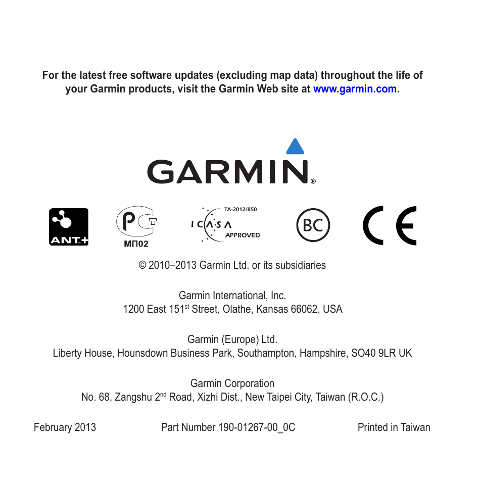 Garmin Edge 800 User Manual | Page 60 / 60