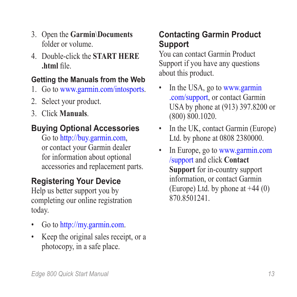 Garmin Edge 800 User Manual | Page 15 / 16