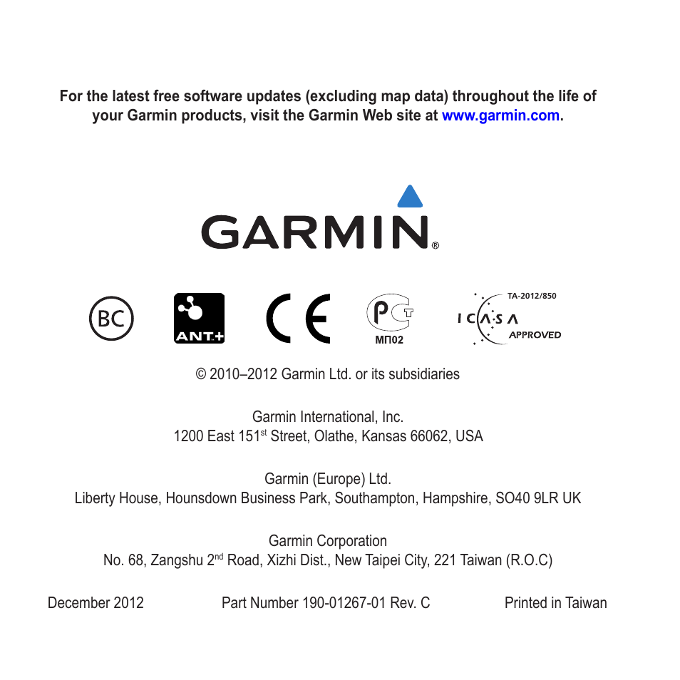 Garmin Edge 800 User Manual | Page 16 / 16