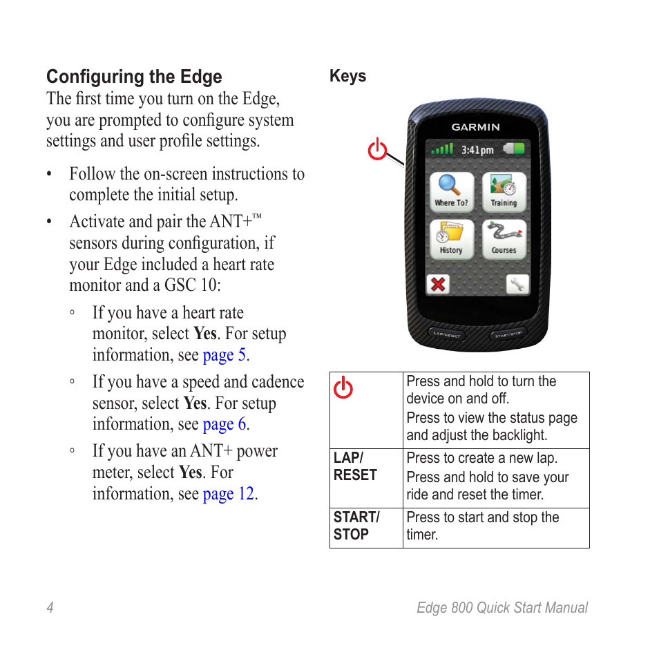 Garmin Edge 800 User Manual | Page 6 / 16