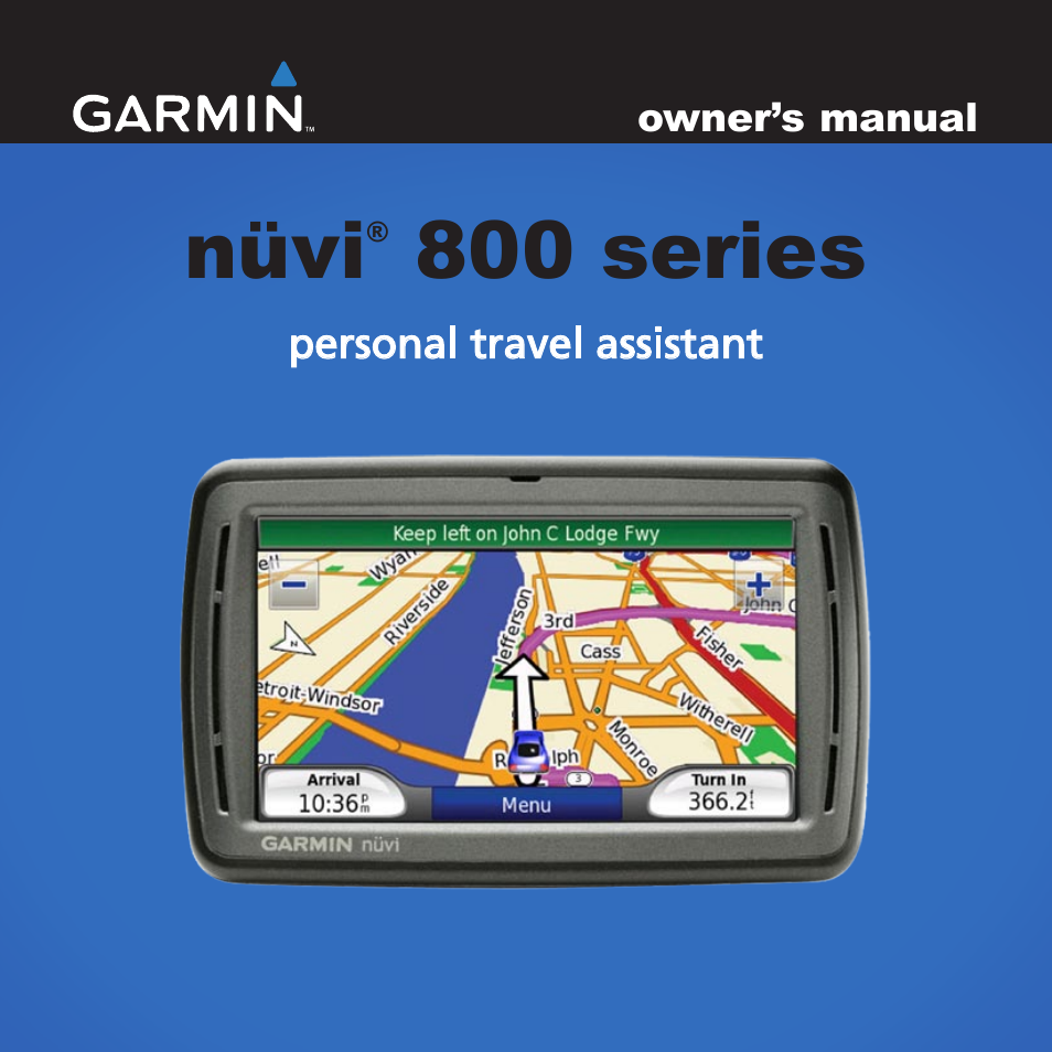 Garmin nuvi 800 User Manual | 76 pages