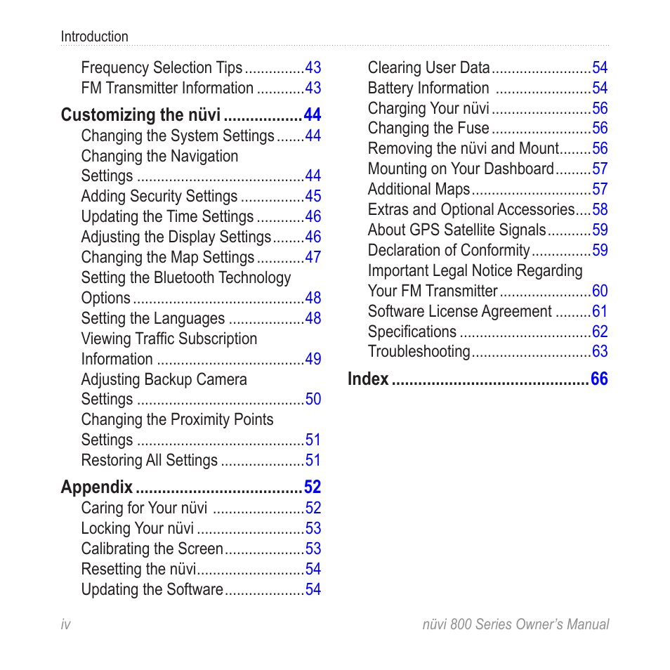 Garmin nuvi 800 User Manual | Page 6 / 76