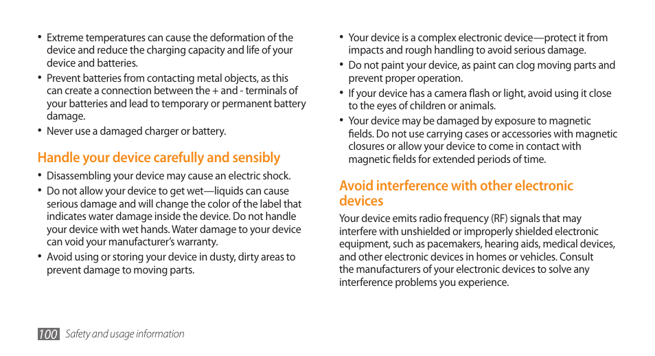 Samsung Galaxy 5 i5503 User Manual | Page 100 / 105