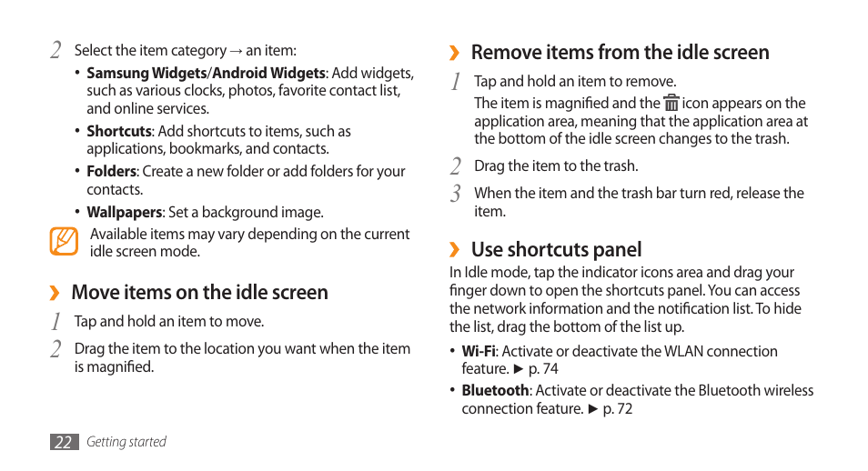 Samsung Galaxy 5 i5503 User Manual | Page 22 / 105