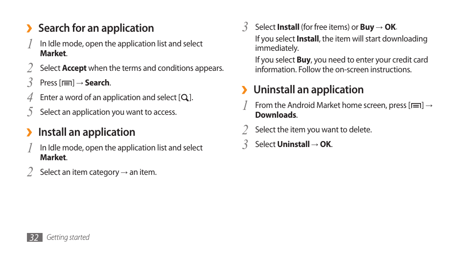 Samsung Galaxy 5 i5503 User Manual | Page 32 / 105