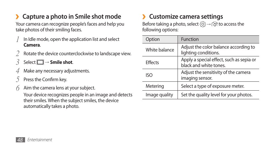 Samsung Galaxy 5 i5503 User Manual | Page 48 / 105