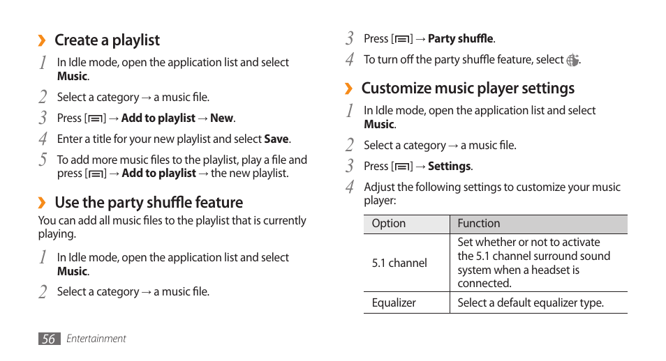 Samsung Galaxy 5 i5503 User Manual | Page 56 / 105